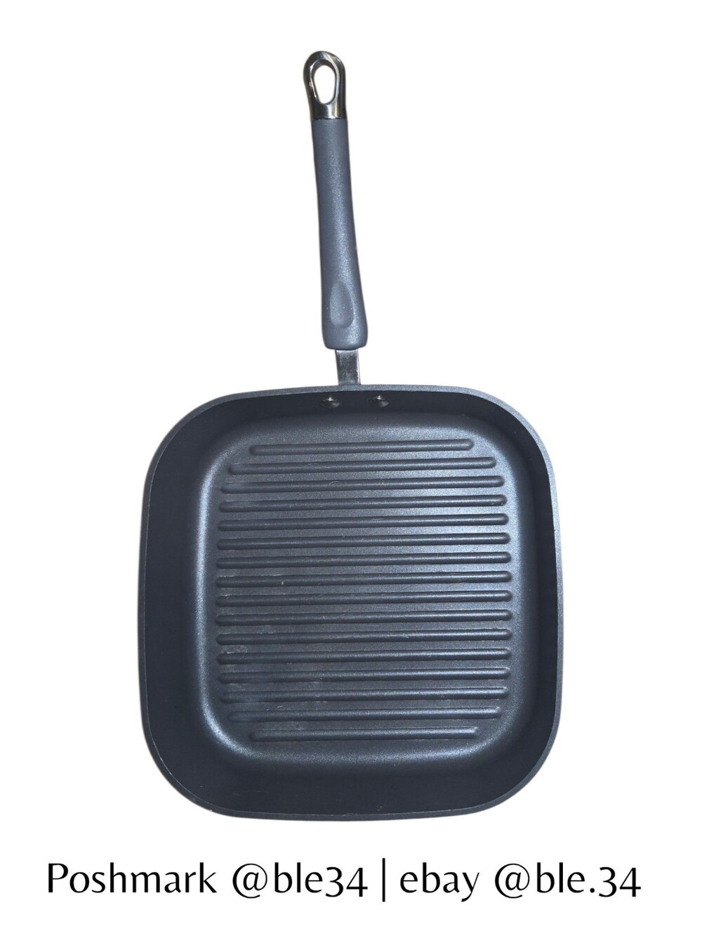 Retired Pampered Chef Square Grill Non Stick 11" Pan Square with Grip Handle